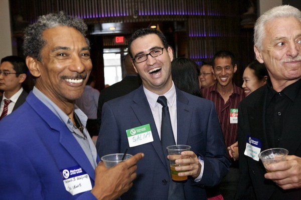 Carl at a LinkedIn mixer with potential investor and one of the 'Heroes of Hemp', John Phillips