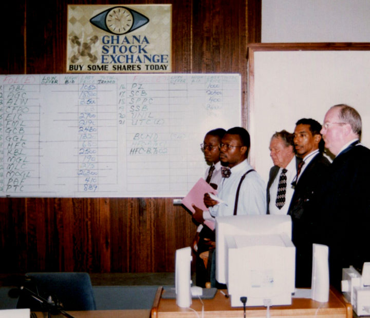 Carl at the Ghana Stock Exchange in Accra